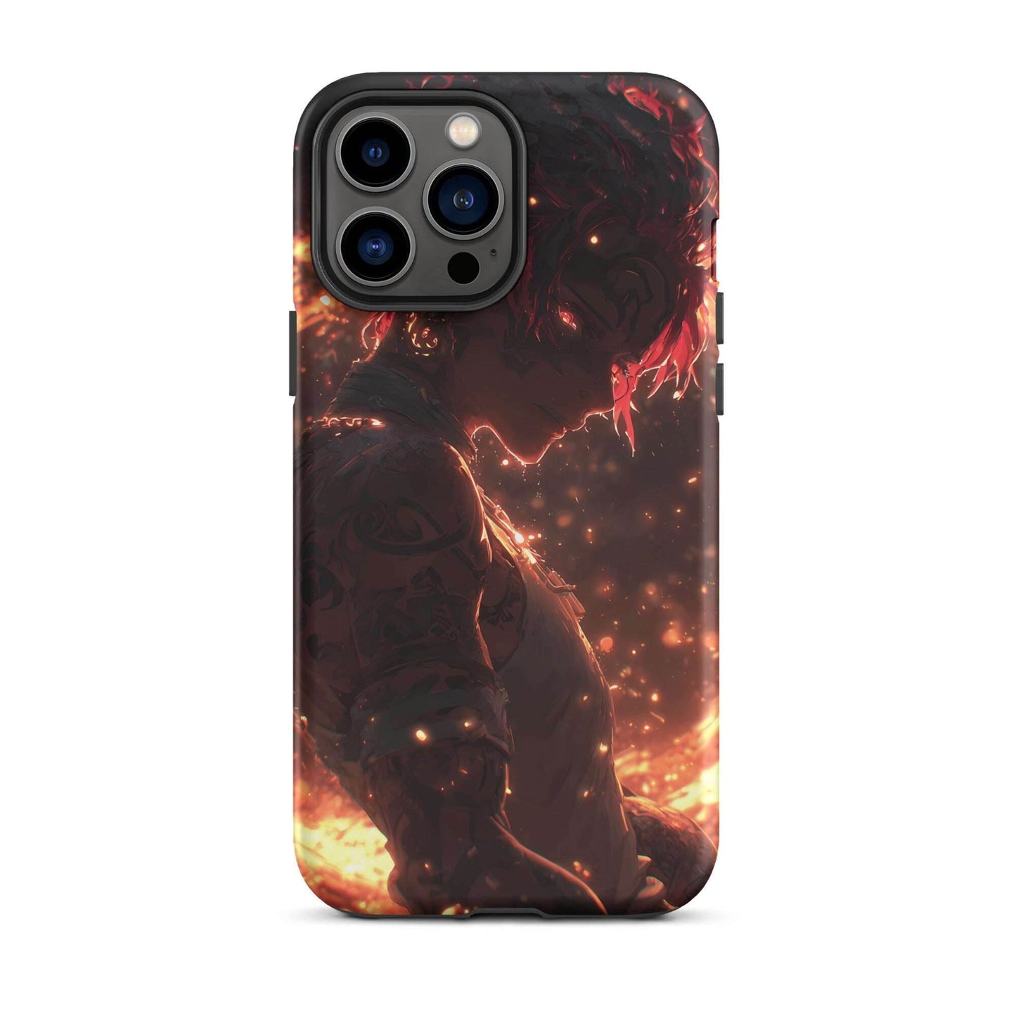 Kaelen, The Emberheart, Premium Original Anime Character Art Tough Case for iPhone® - Chromavolt