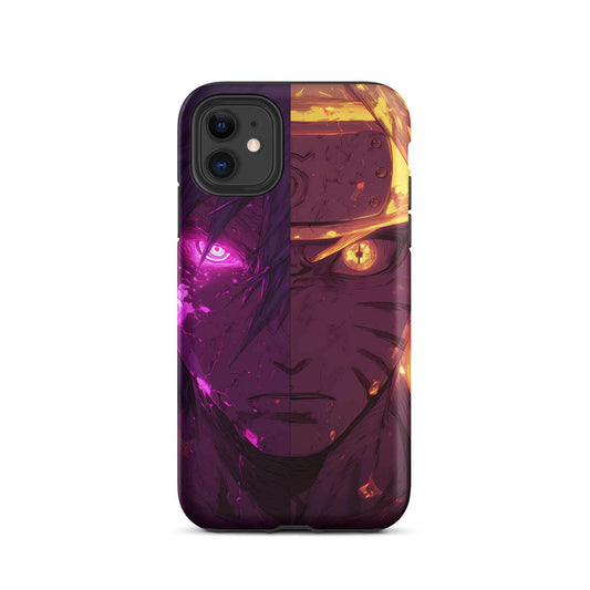 Sasuke Uchiha and Naruto Uzumaki, Naruto Shippuden Anime Tough Case for iPhone - Chromavolt