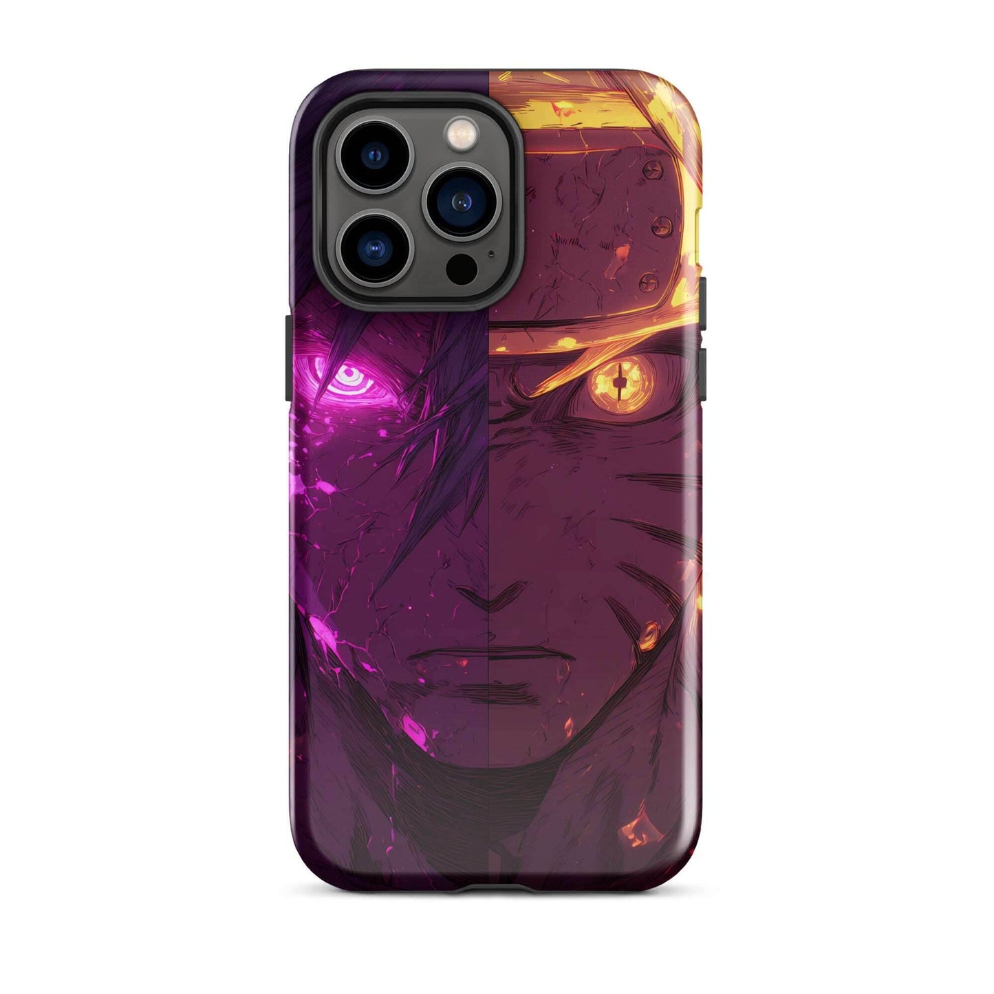 Sasuke Uchiha and Naruto Uzumaki, Naruto Shippuden Anime Tough Case for iPhone - Chromavolt
