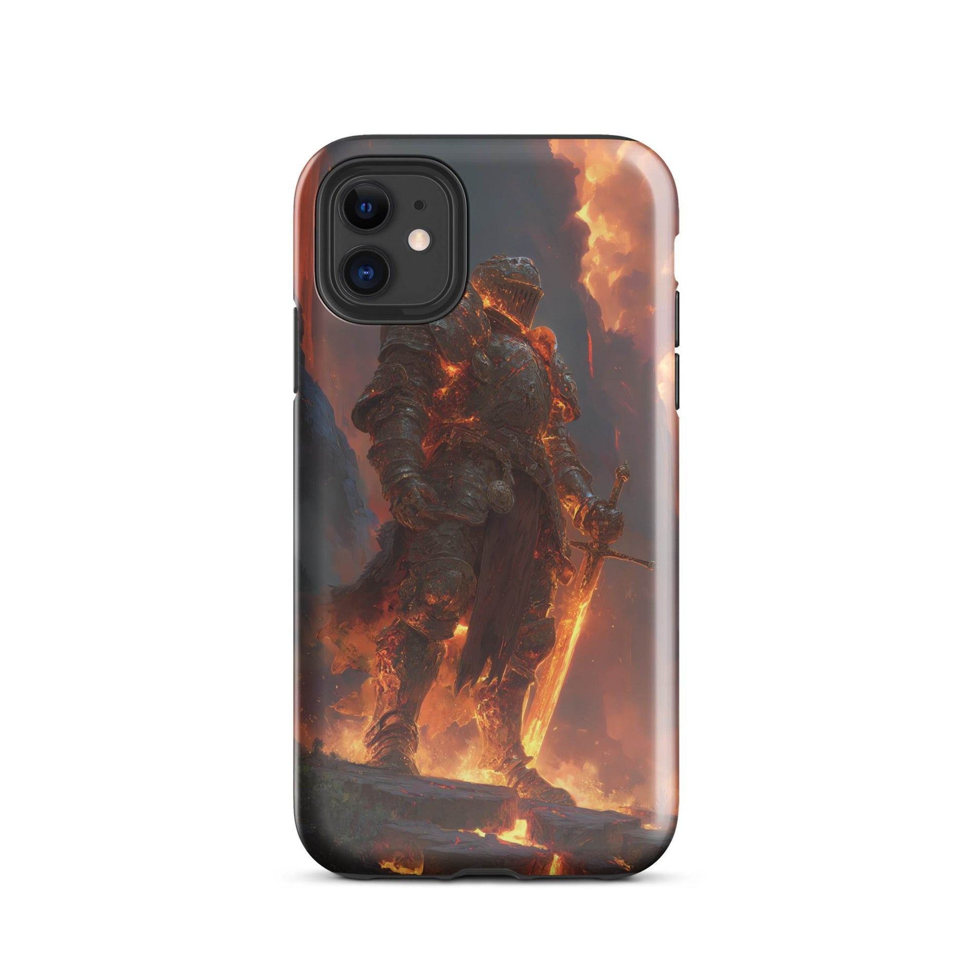 Fire Elemental Knight, Original Anime Art Tough Case for iPhone® - Chromavolt