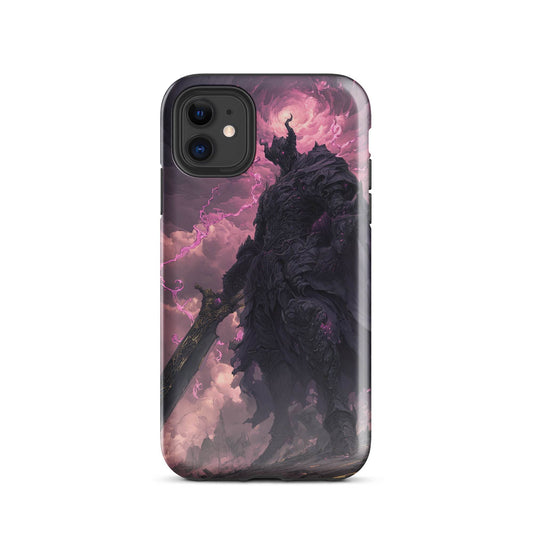 Dark Elemental Knight, Original Anime Art Tough Case for iPhone® - Chromavolt