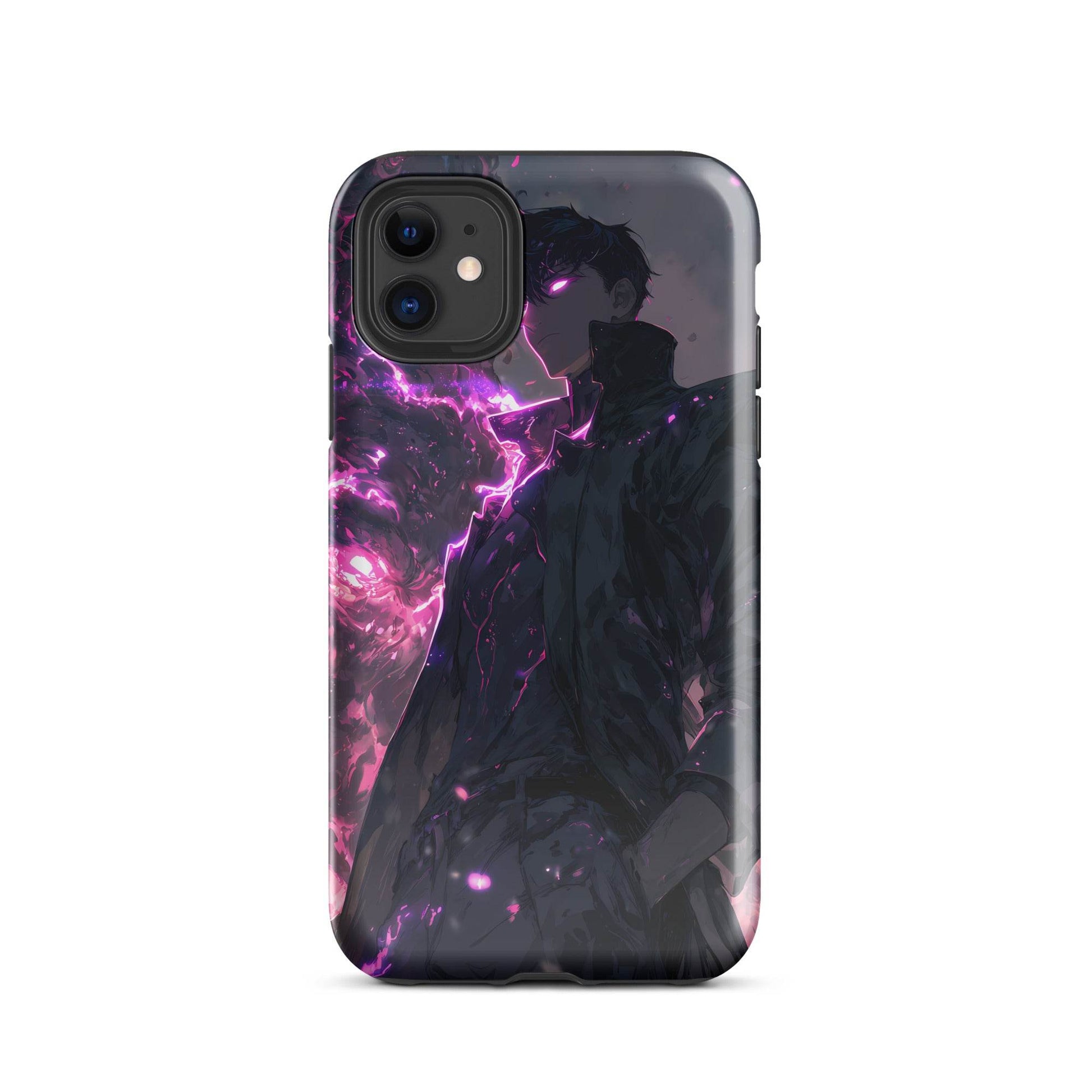 Solo Leveling Sung Jinwoo Shadow Monarch Anime Fan Art Tough Case for iPhone® - Chromavolt