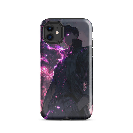 Solo Leveling Sung Jinwoo Shadow Monarch Anime Fan Art Tough Case for iPhone® - Chromavolt