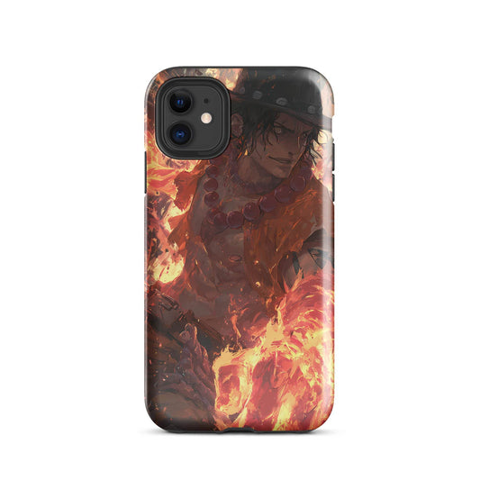 Fire Fist Ace, One Piece Portgas D. Ace Anime Fan Art Tough Case for iPhone® - Chromavolt