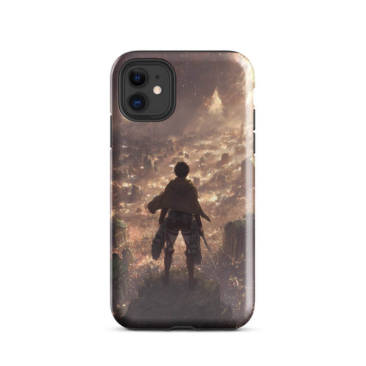 Eren Jaeger, Attack On Titan Anime Fan Art Tough Case for iPhone® - Chromavolt