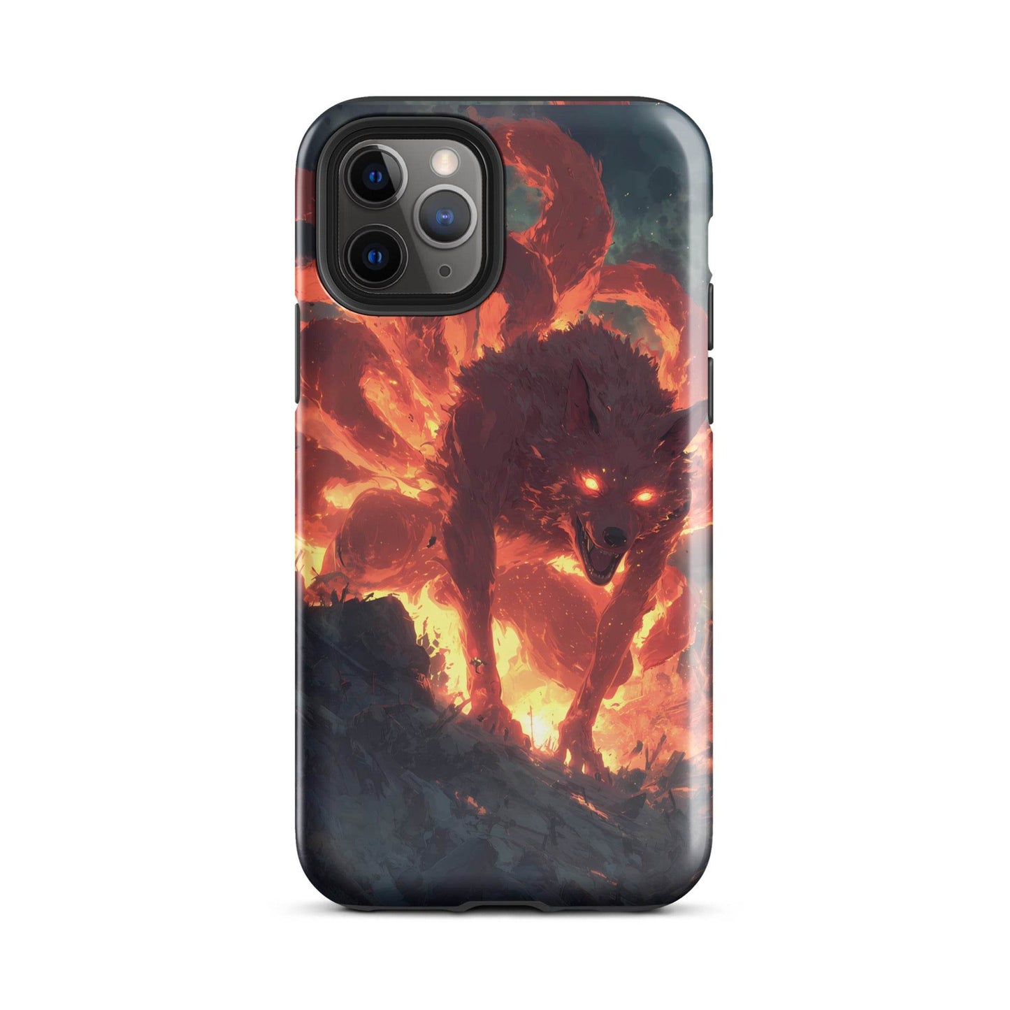 Kurama Nine Tailed Fox, Naruto Shippuden Fan Art Tough Case for iPhone® - Chromavolt