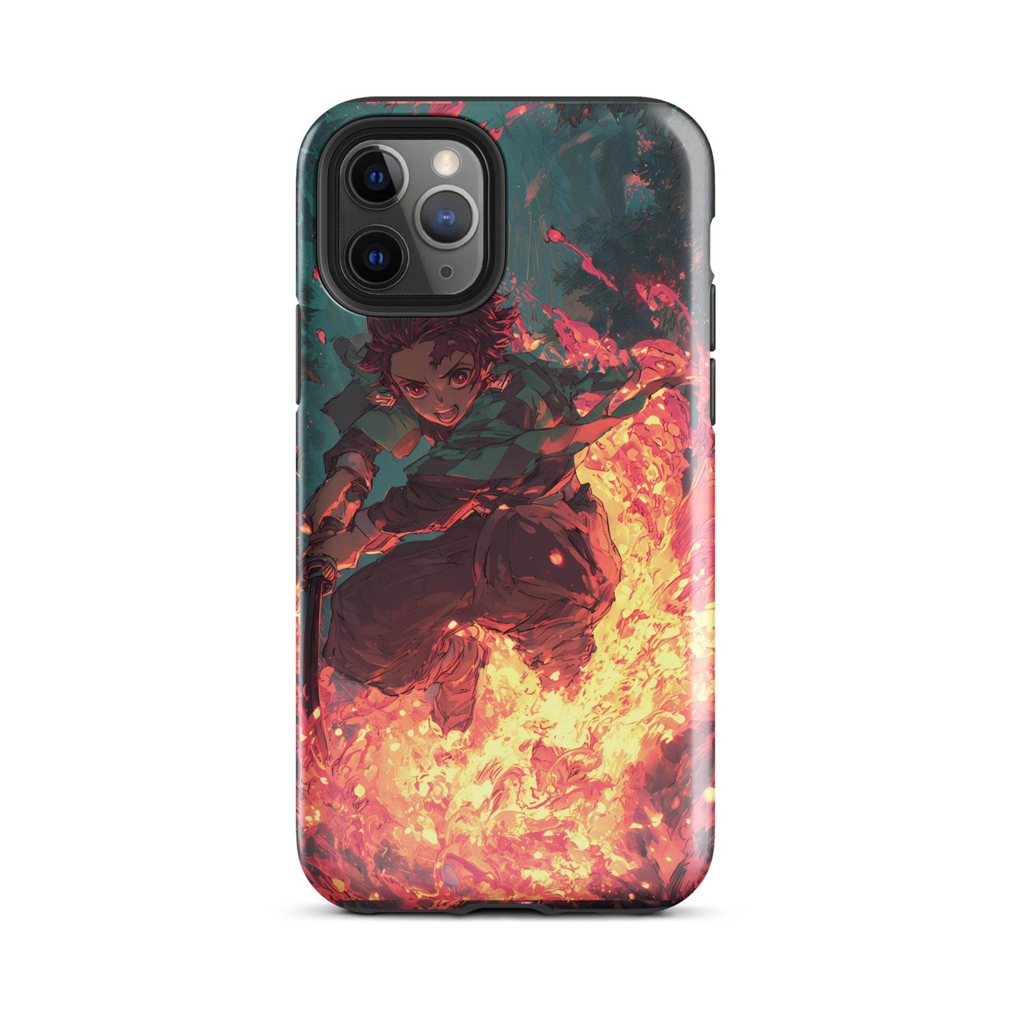 Tanjiro Kamado Hinokami Kagura, Demon Slayer Anime Tough Case for iPhone® - Chromavolt