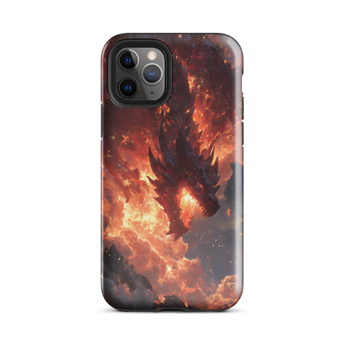 Fire Dragon: The Inferno Sovereign Tough Case for iPhone® - Chromavolt