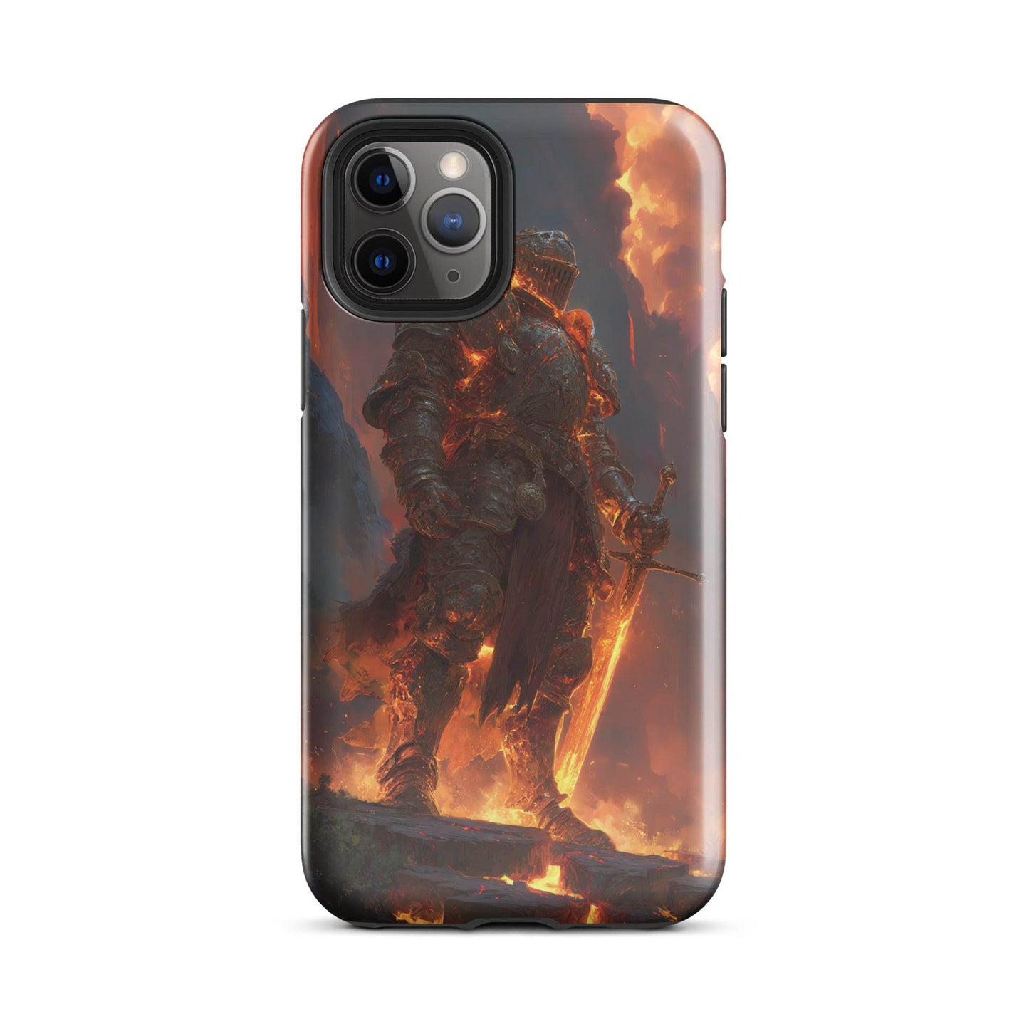 Fire Elemental Knight, Original Anime Art Tough Case for iPhone® - Chromavolt