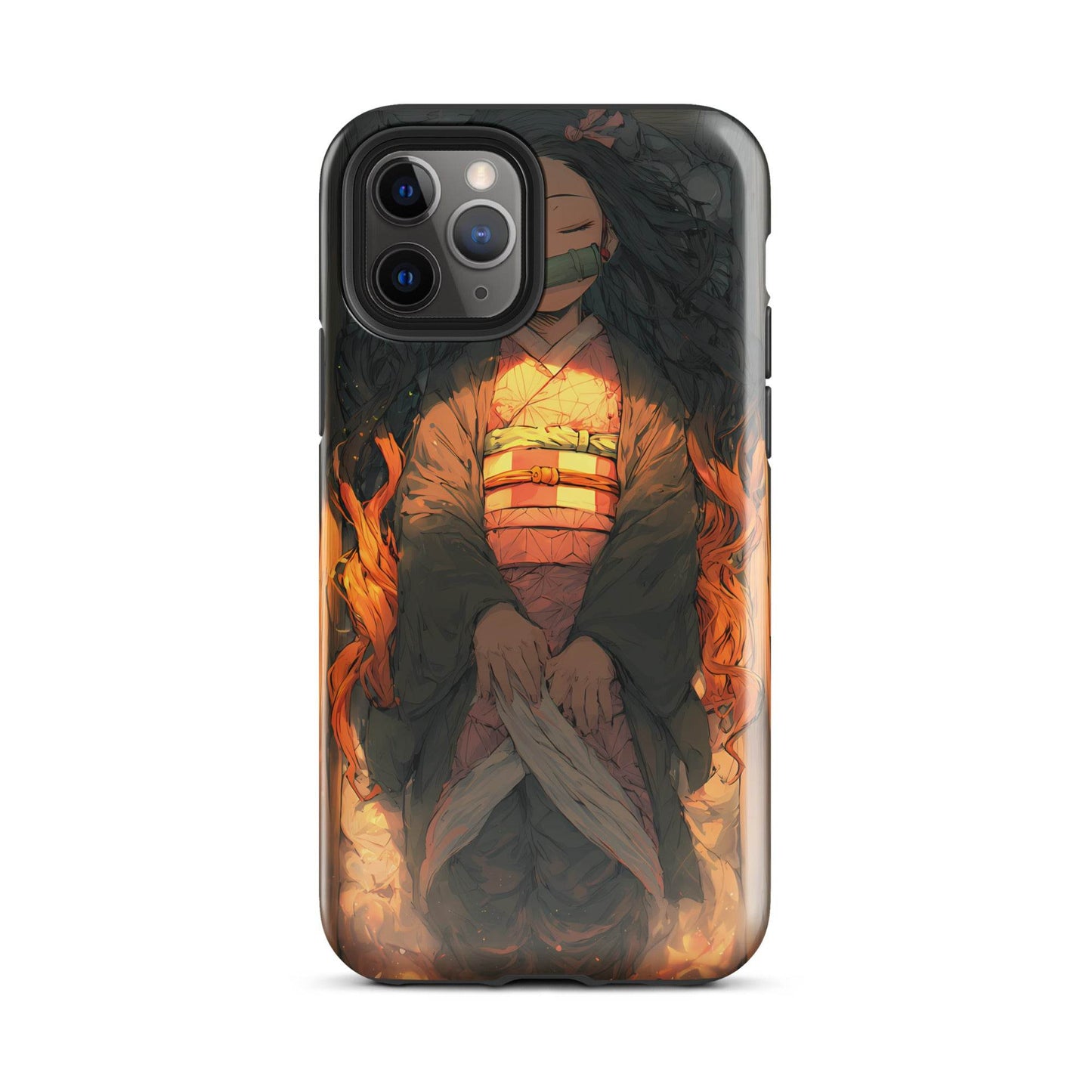 Sleeping Nezuko, Demon Slayer Anime Tough Case for iPhone® - Chromavolt