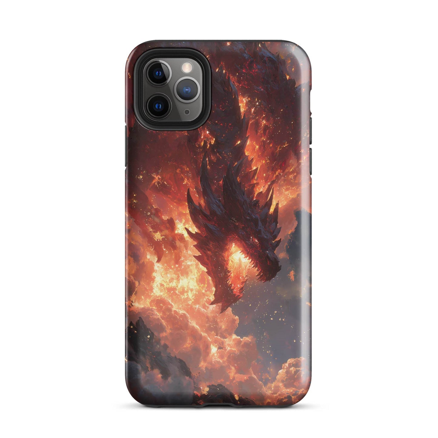 Fire Dragon: The Inferno Sovereign Tough Case for iPhone® - Chromavolt