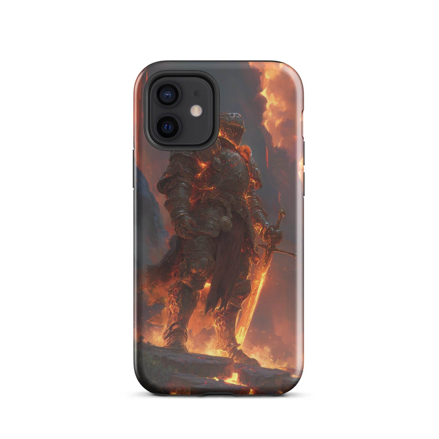 Fire Elemental Knight, Original Anime Art Tough Case for iPhone® - Chromavolt