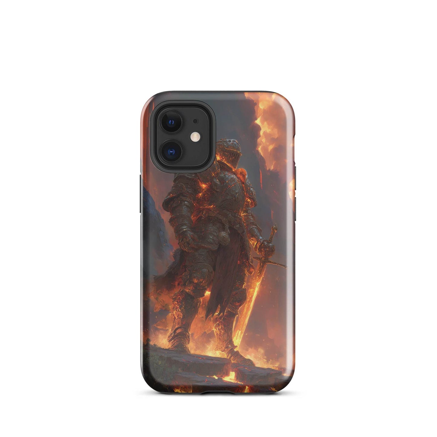 Fire Elemental Knight, Original Anime Art Tough Case for iPhone® - Chromavolt