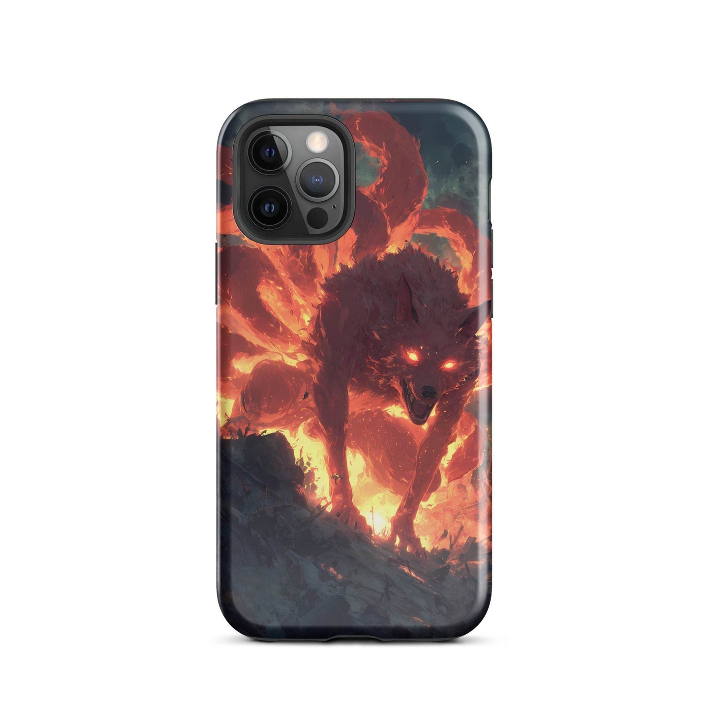 Kurama Nine Tailed Fox, Naruto Shippuden Fan Art Tough Case for iPhone® - Chromavolt