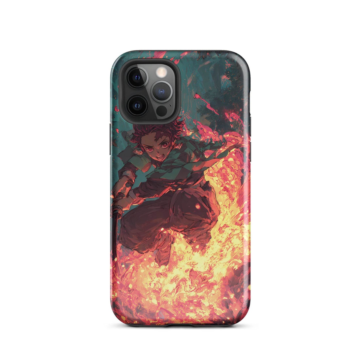 Tanjiro Kamado Hinokami Kagura, Demon Slayer Anime Tough Case for iPhone® - Chromavolt
