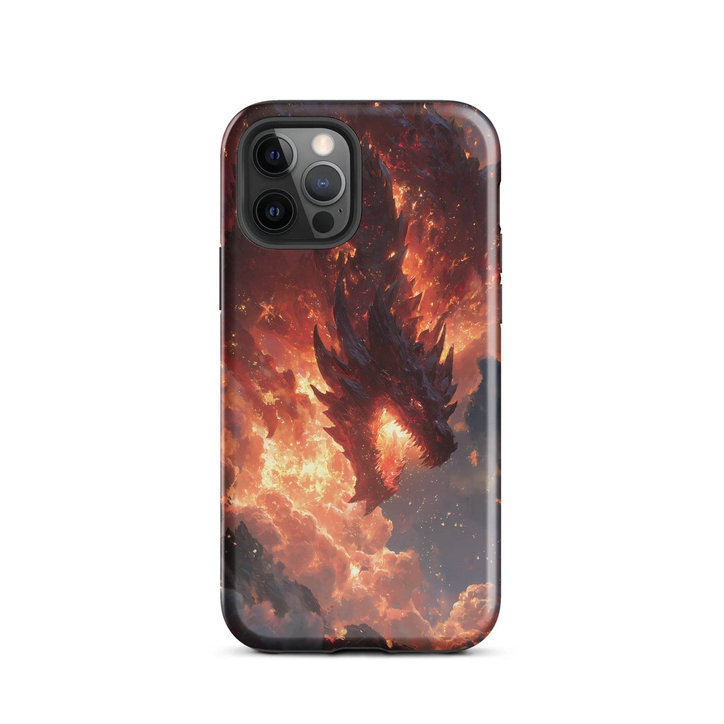 Fire Dragon: The Inferno Sovereign Tough Case for iPhone® - Chromavolt