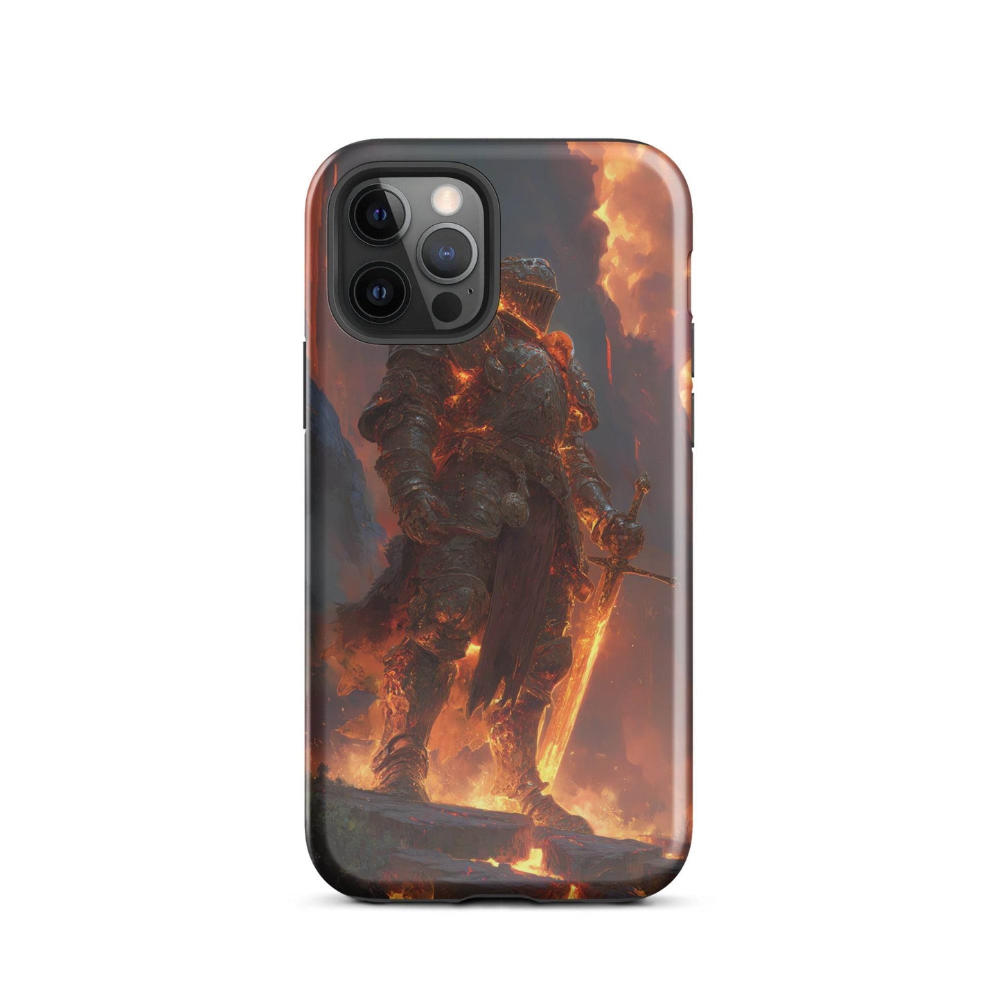 Fire Elemental Knight, Original Anime Art Tough Case for iPhone® - Chromavolt