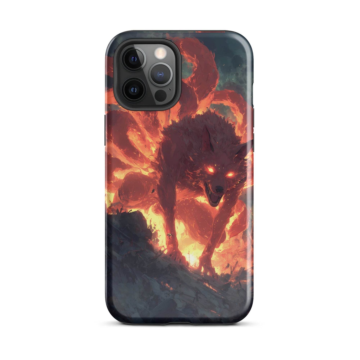Kurama Nine Tailed Fox, Naruto Shippuden Fan Art Tough Case for iPhone® - Chromavolt