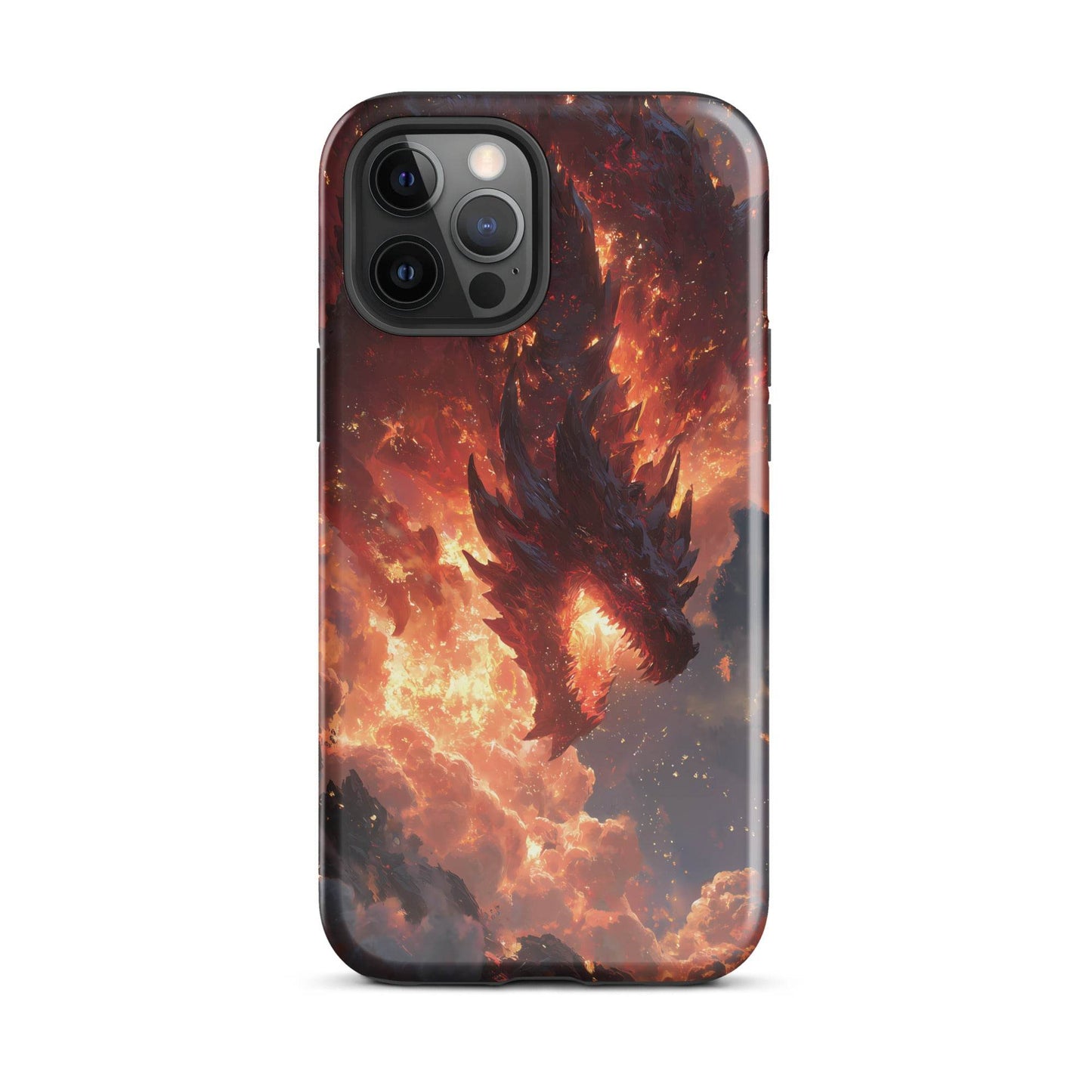 Fire Dragon: The Inferno Sovereign Tough Case for iPhone® - Chromavolt