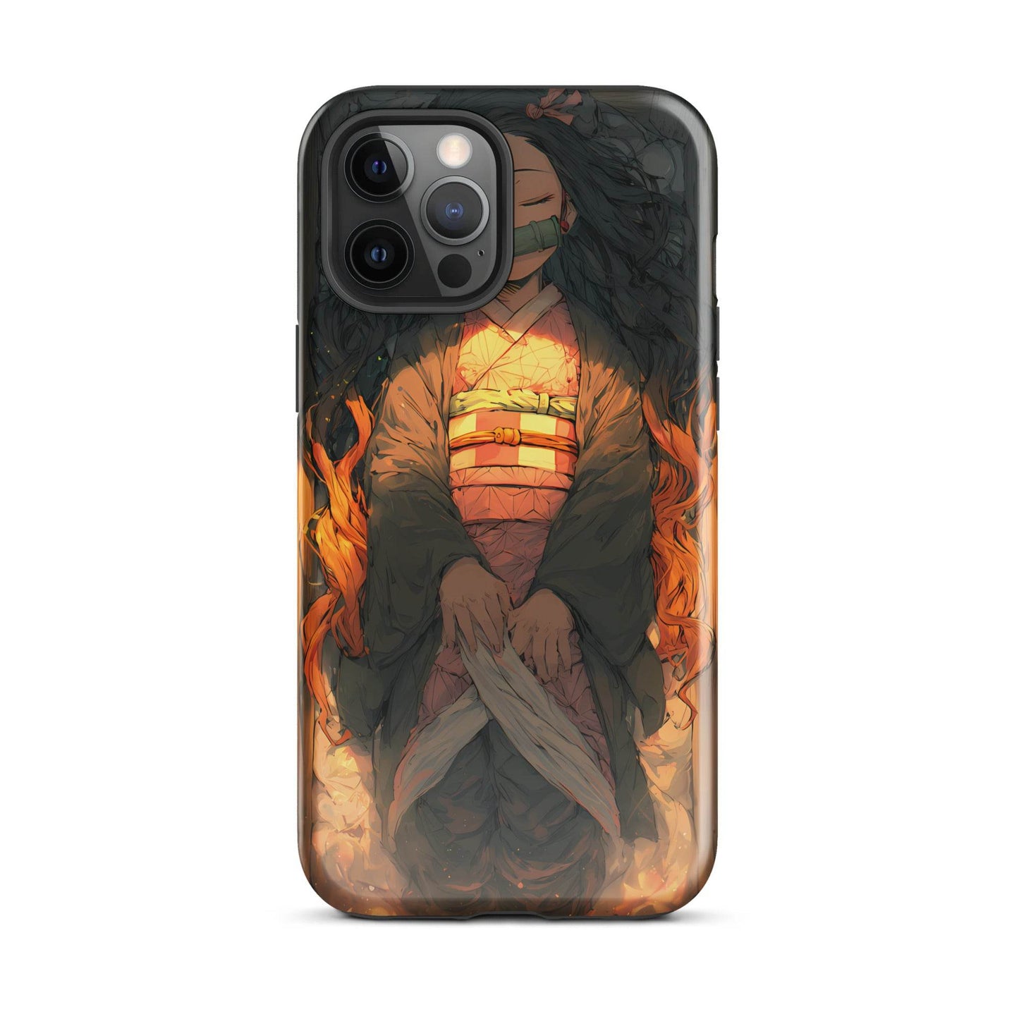 Sleeping Nezuko, Demon Slayer Anime Tough Case for iPhone® - Chromavolt