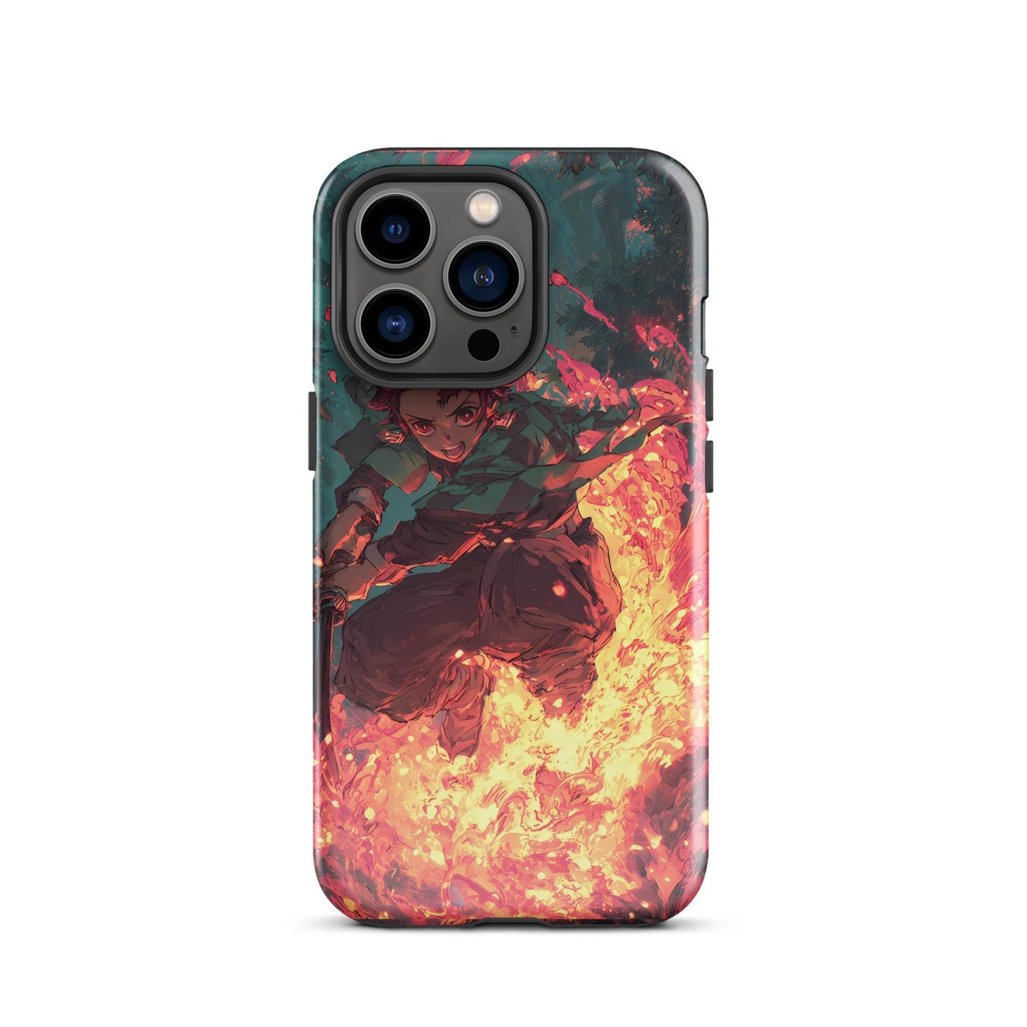 Tanjiro Kamado Hinokami Kagura, Demon Slayer Anime Tough Case for iPhone® - Chromavolt