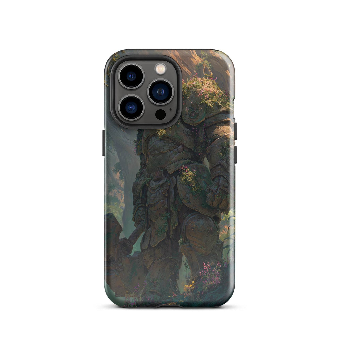 Earth Elemental Knight, Original Anime Art Tough Case for iPhone® - Chromavolt