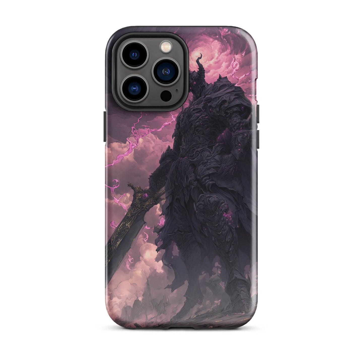 Dark Elemental Knight, Original Anime Art Tough Case for iPhone® - Chromavolt