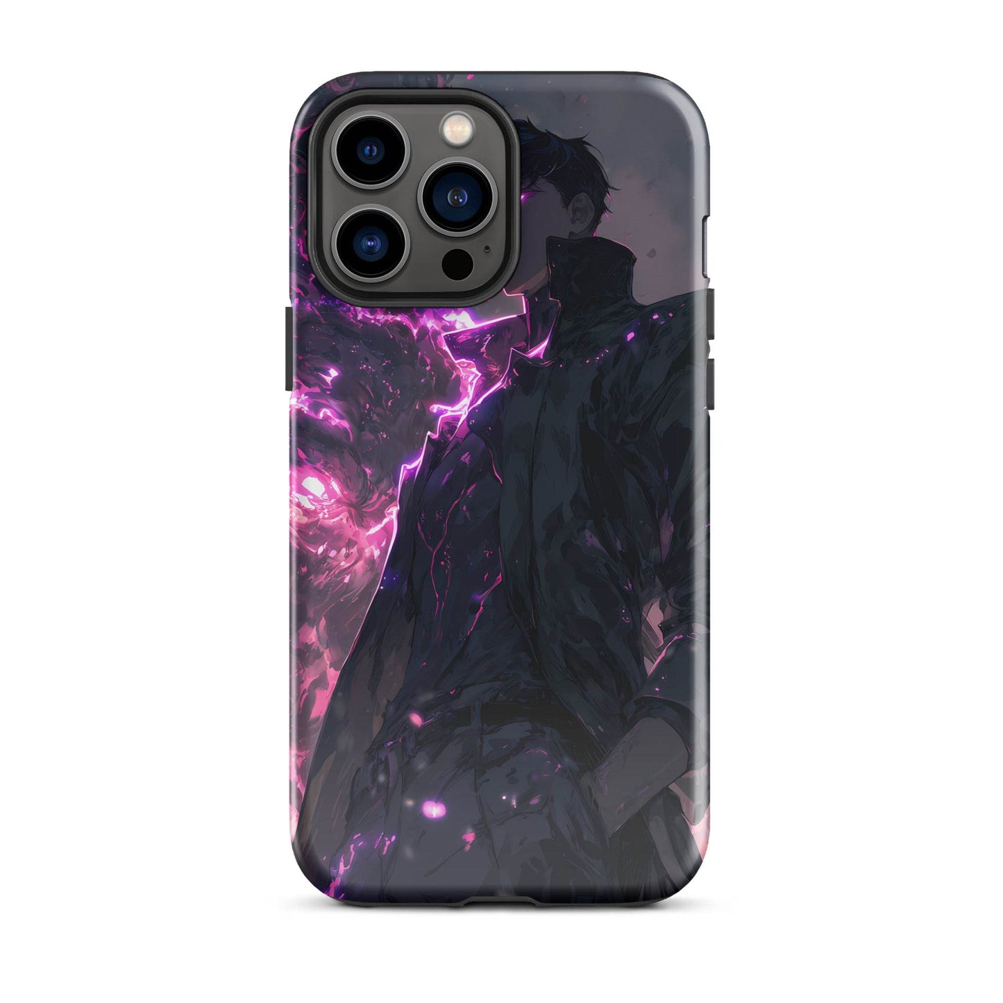 Solo Leveling Sung Jinwoo Shadow Monarch Anime Fan Art Tough Case for iPhone® - Chromavolt