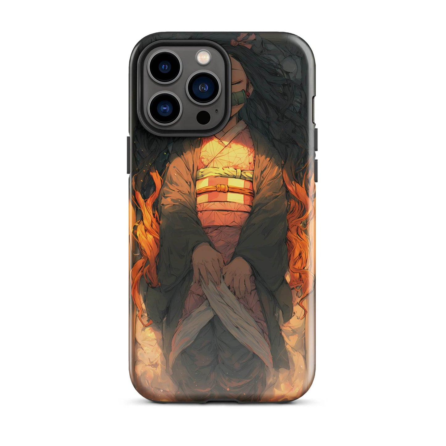 Sleeping Nezuko, Demon Slayer Anime Tough Case for iPhone® - Chromavolt