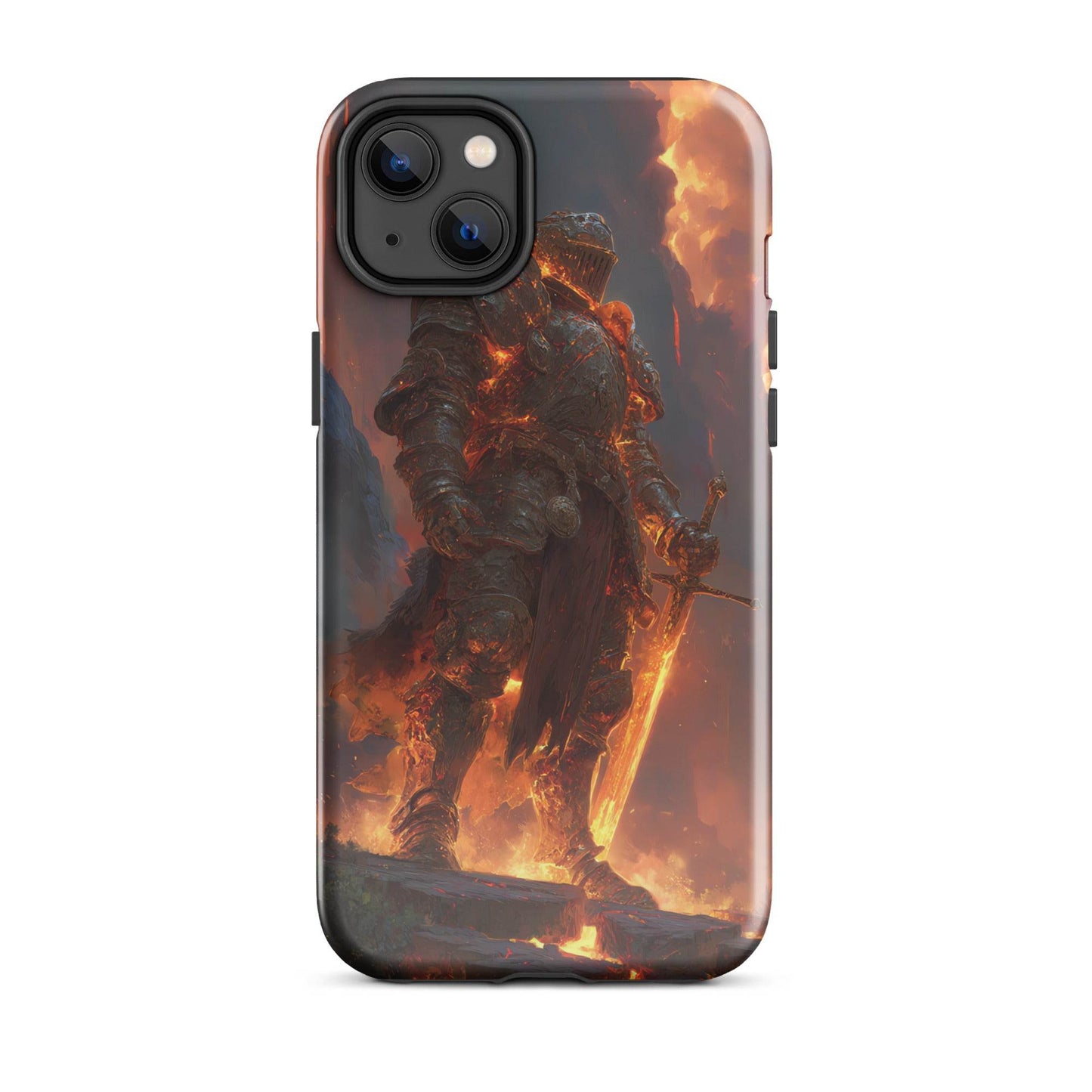 Fire Elemental Knight, Original Anime Art Tough Case for iPhone® - Chromavolt