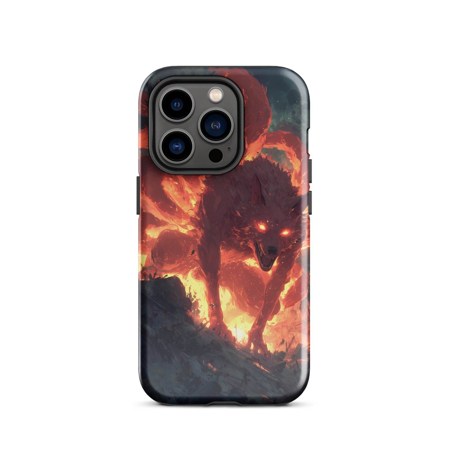 Kurama Nine Tailed Fox, Naruto Shippuden Fan Art Tough Case for iPhone® - Chromavolt