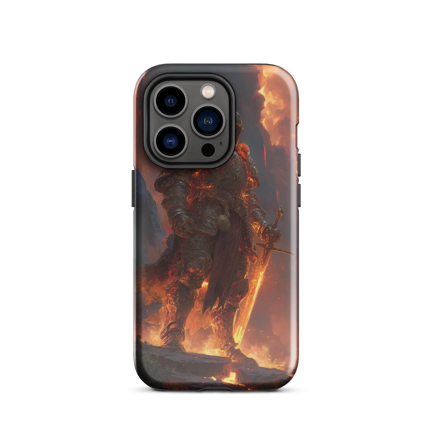 Fire Elemental Knight, Original Anime Art Tough Case for iPhone® - Chromavolt