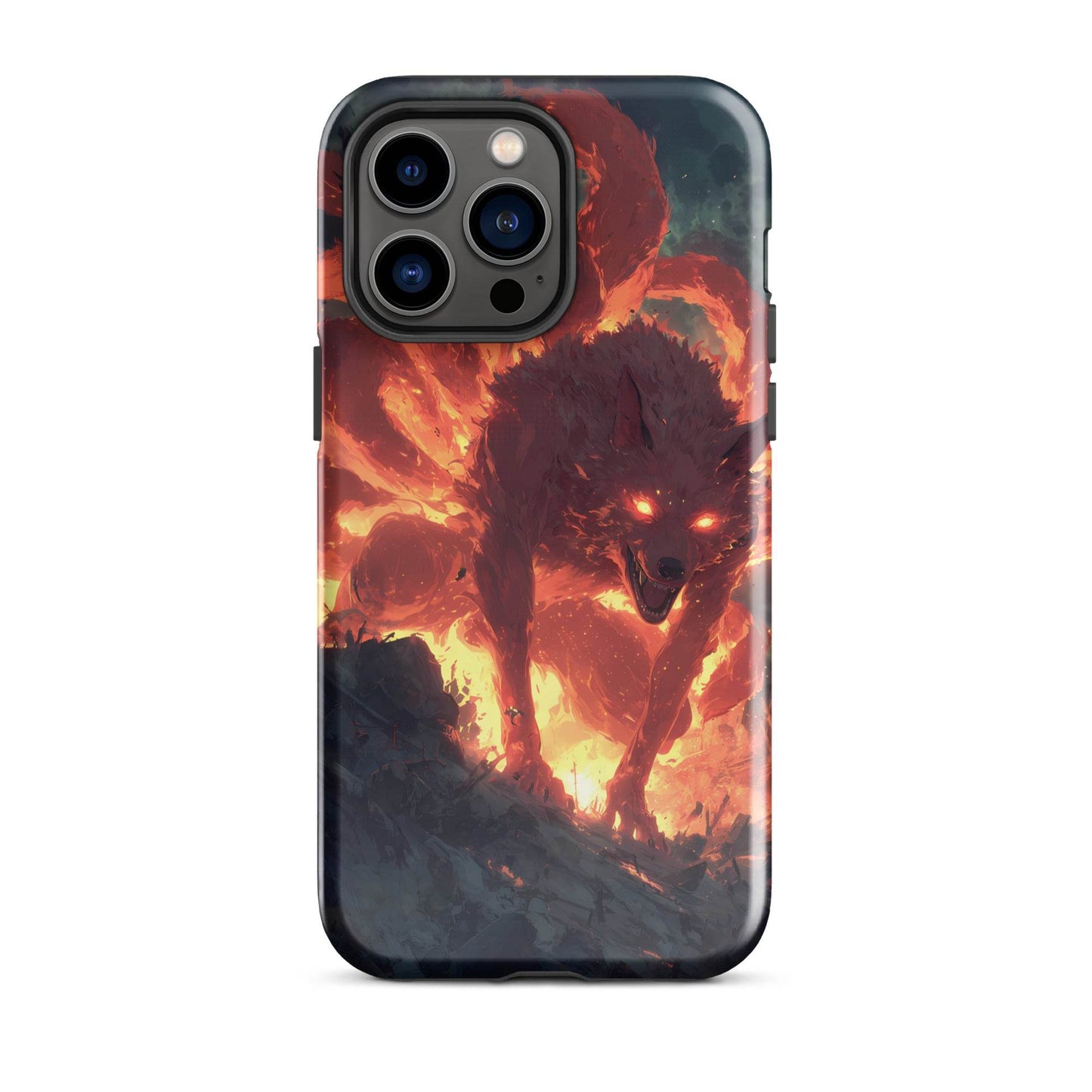 Kurama Nine Tailed Fox, Naruto Shippuden Fan Art Tough Case for iPhone® - Chromavolt