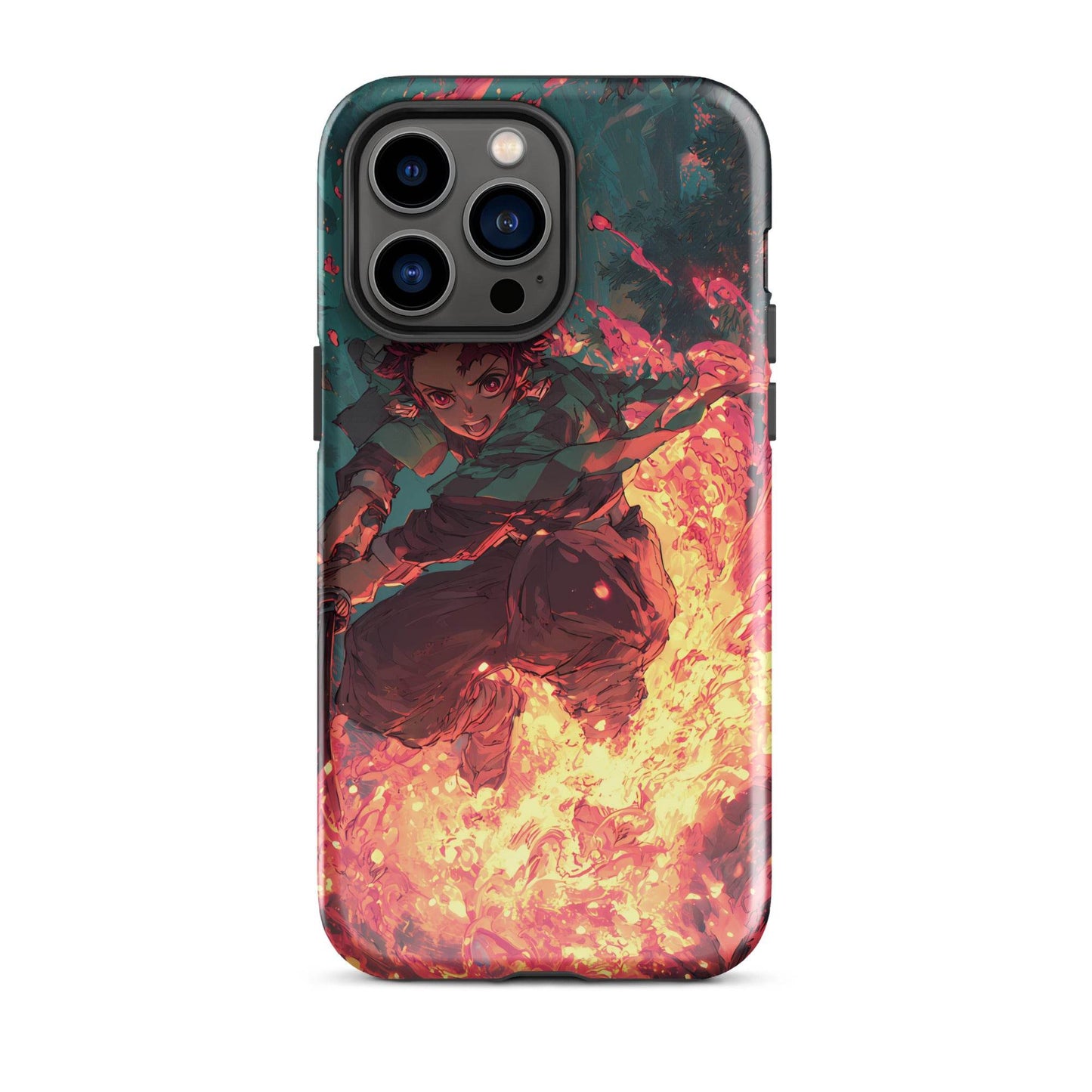 Tanjiro Kamado Hinokami Kagura, Demon Slayer Anime Tough Case for iPhone® - Chromavolt