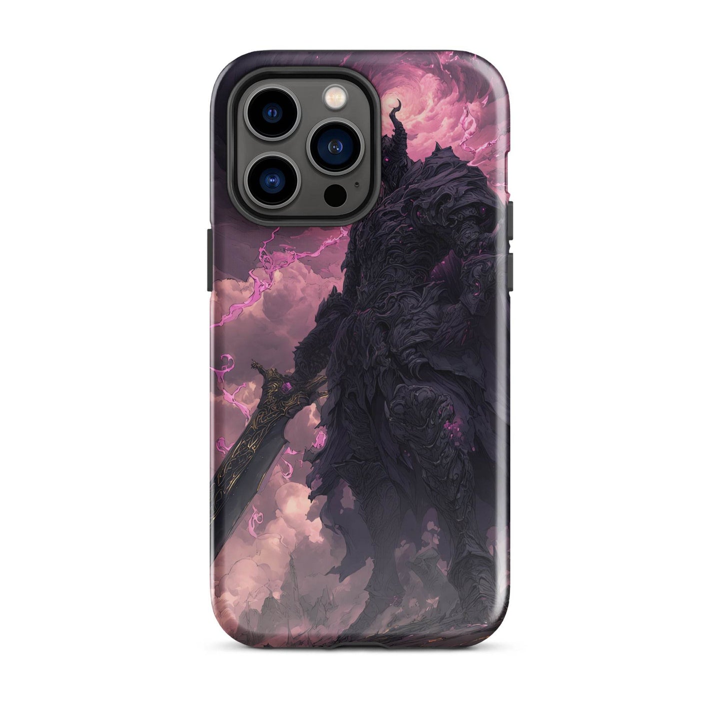 Dark Elemental Knight, Original Anime Art Tough Case for iPhone® - Chromavolt