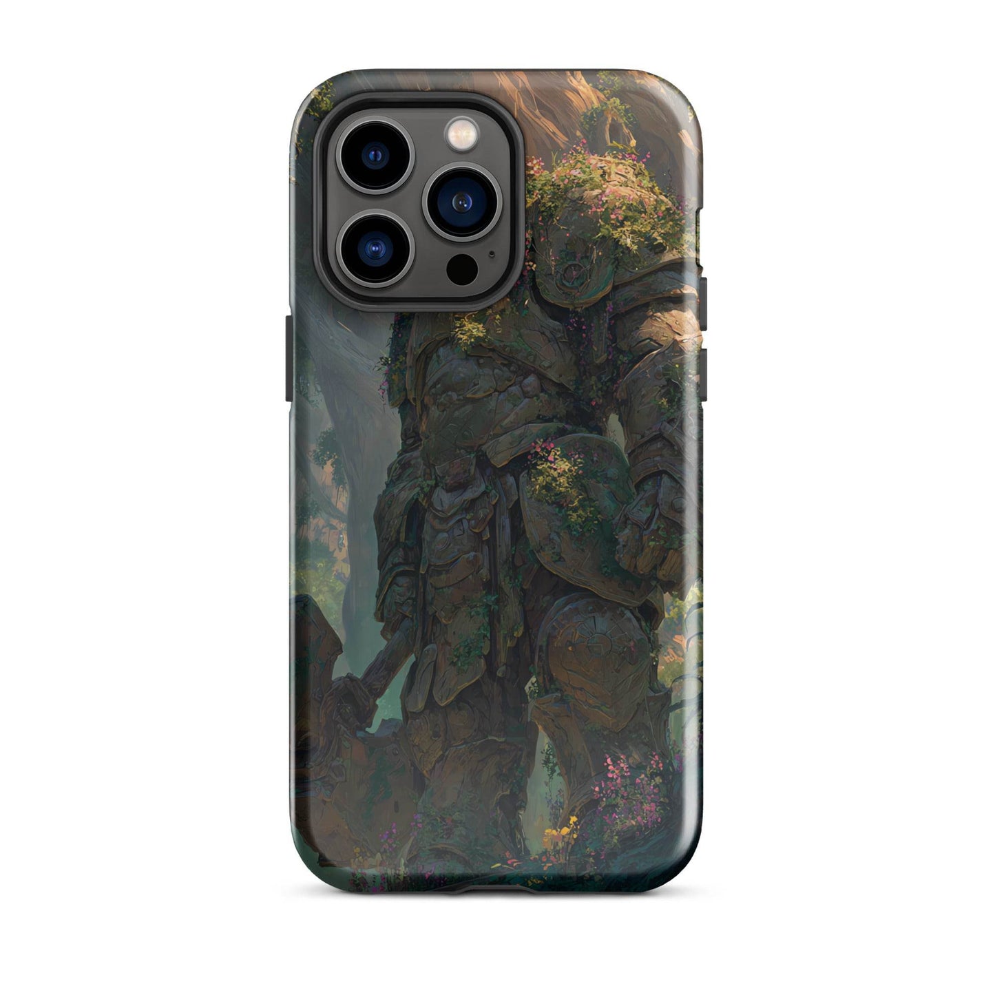 Earth Elemental Knight, Original Anime Art Tough Case for iPhone® - Chromavolt