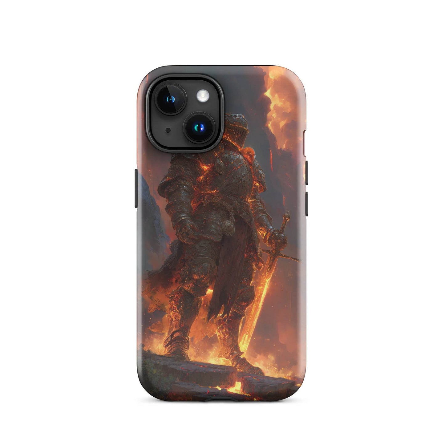 Fire Elemental Knight, Original Anime Art Tough Case for iPhone® - Chromavolt