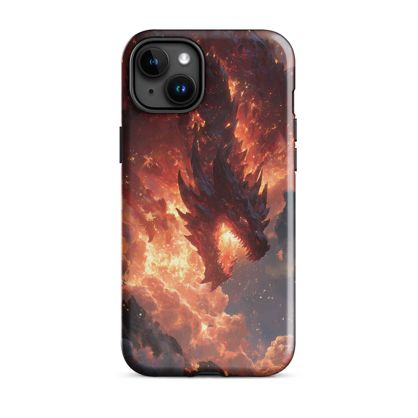 Fire Dragon: The Inferno Sovereign Tough Case for iPhone® - Chromavolt