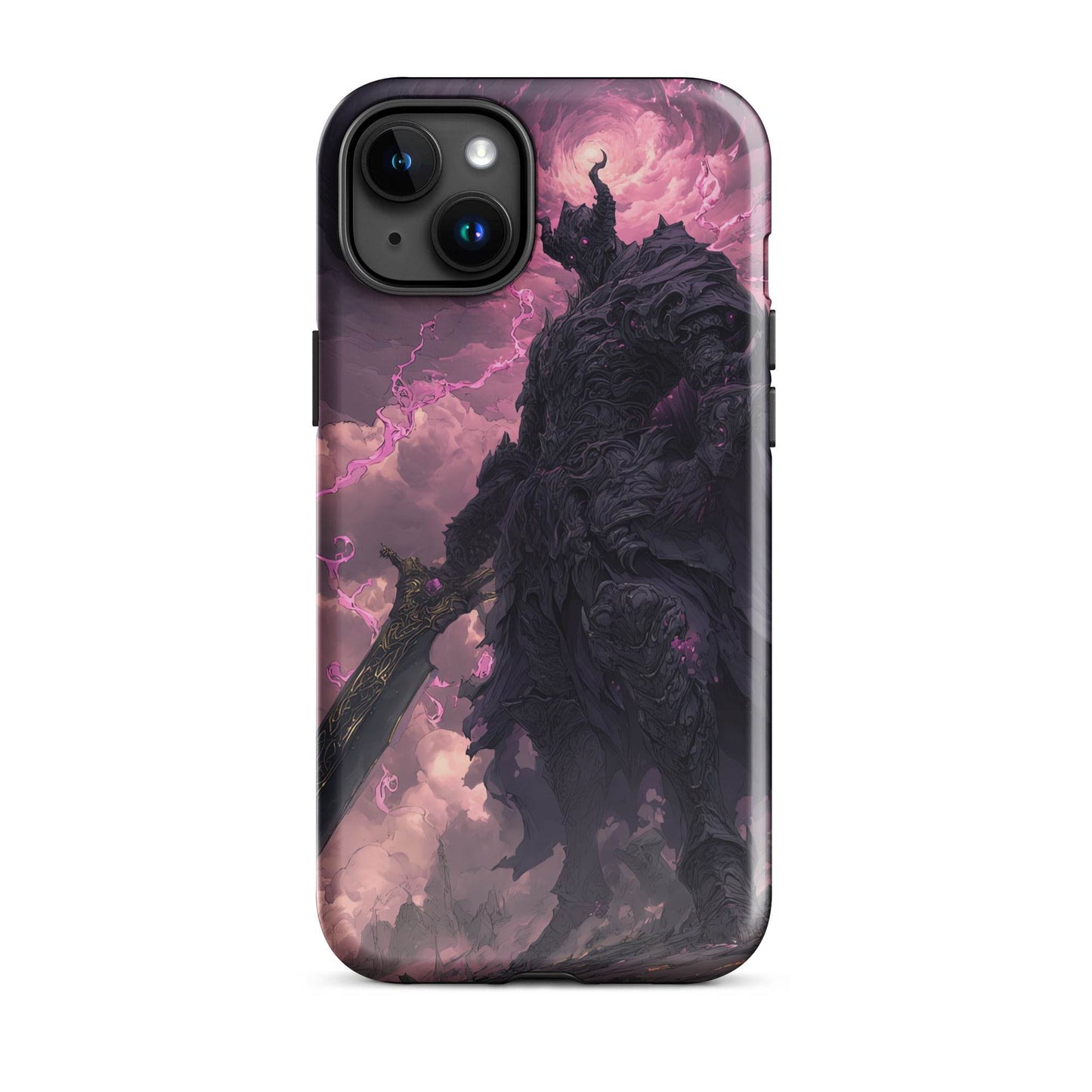 Dark Elemental Knight, Original Anime Art Tough Case for iPhone® - Chromavolt