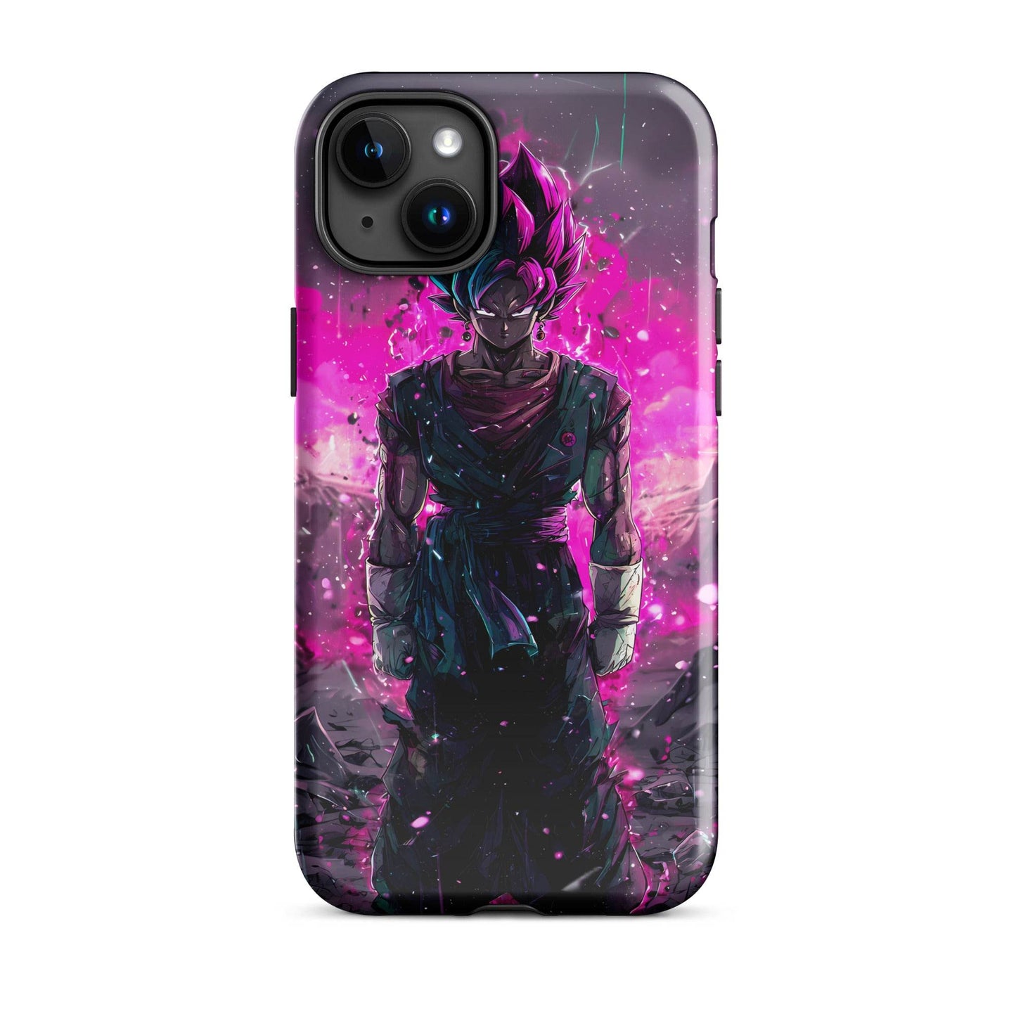 Super Saiyan Blue and Pink Rose Vegito, Dragon Ball Super Anime Fan Art Tough Case for iPhone® - Chromavolt