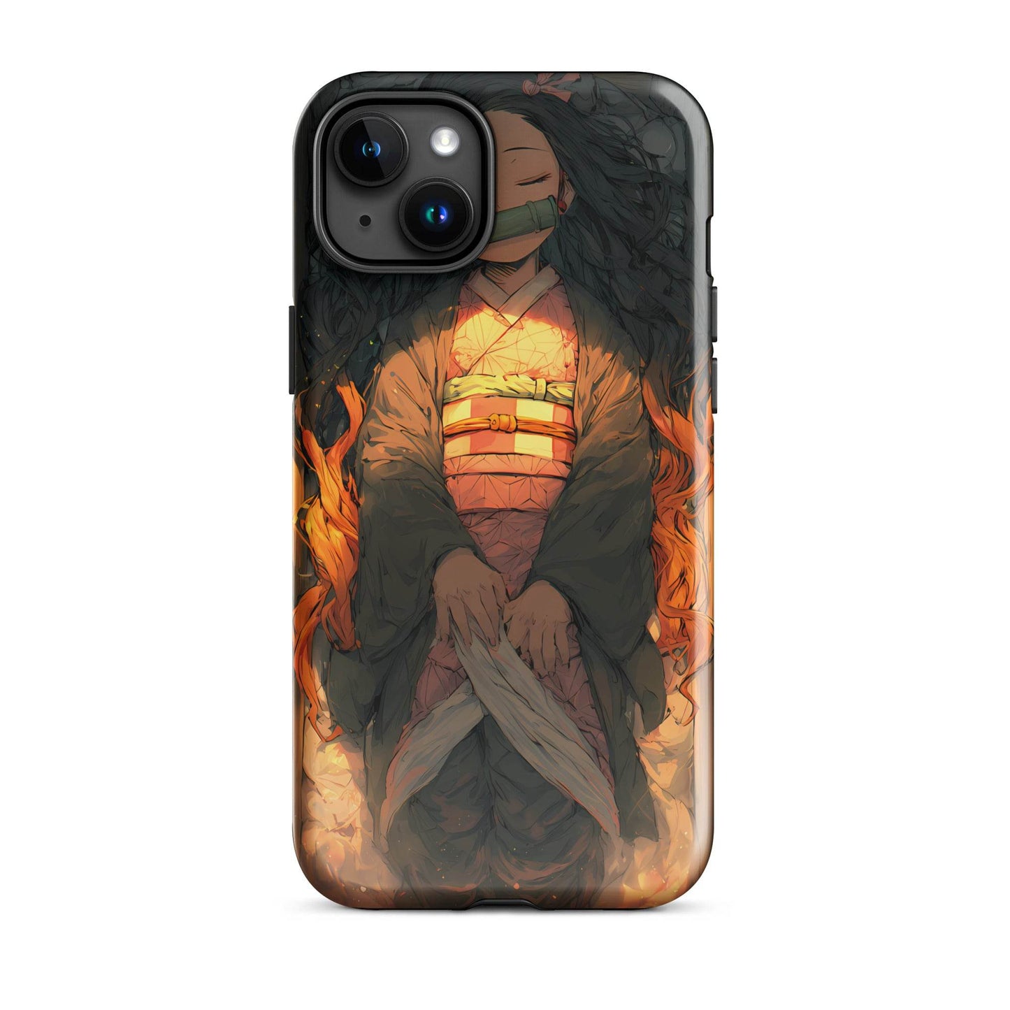 Sleeping Nezuko, Demon Slayer Anime Tough Case for iPhone® - Chromavolt