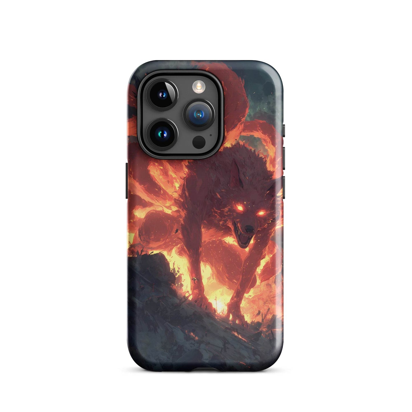Kurama Nine Tailed Fox, Naruto Shippuden Fan Art Tough Case for iPhone® - Chromavolt