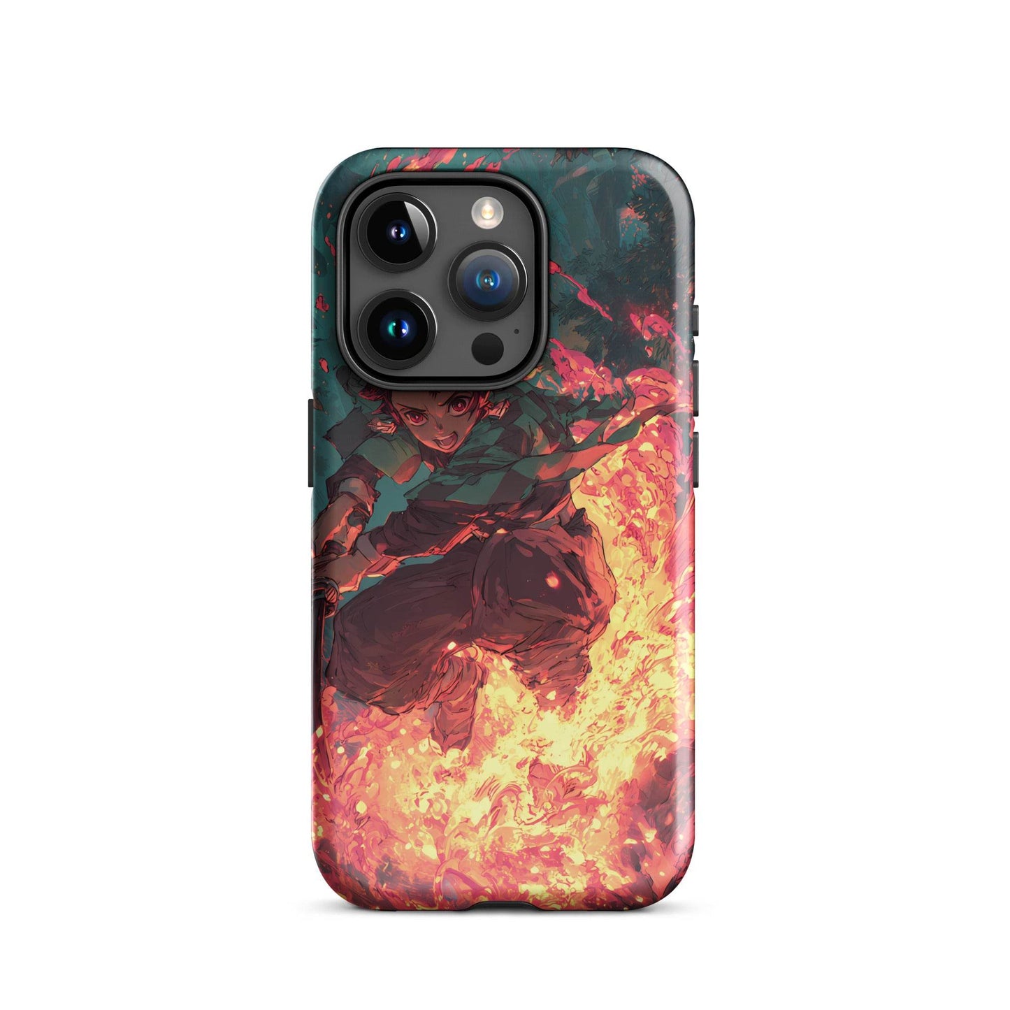 Tanjiro Kamado Hinokami Kagura, Demon Slayer Anime Tough Case for iPhone® - Chromavolt