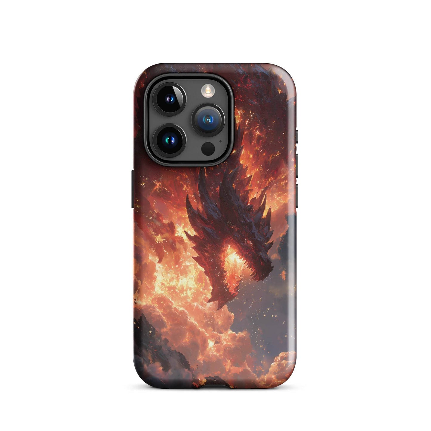 Fire Dragon: The Inferno Sovereign Tough Case for iPhone® - Chromavolt