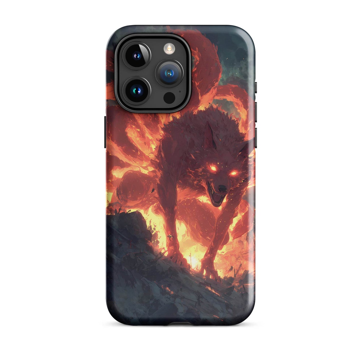 Kurama Nine Tailed Fox, Naruto Shippuden Fan Art Tough Case for iPhone® - Chromavolt