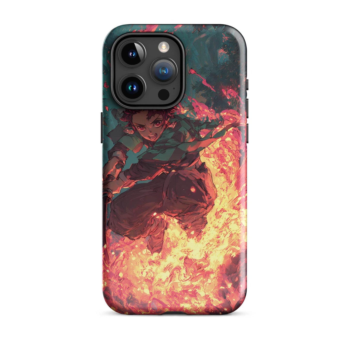 Tanjiro Kamado Hinokami Kagura, Demon Slayer Anime Tough Case for iPhone® - Chromavolt