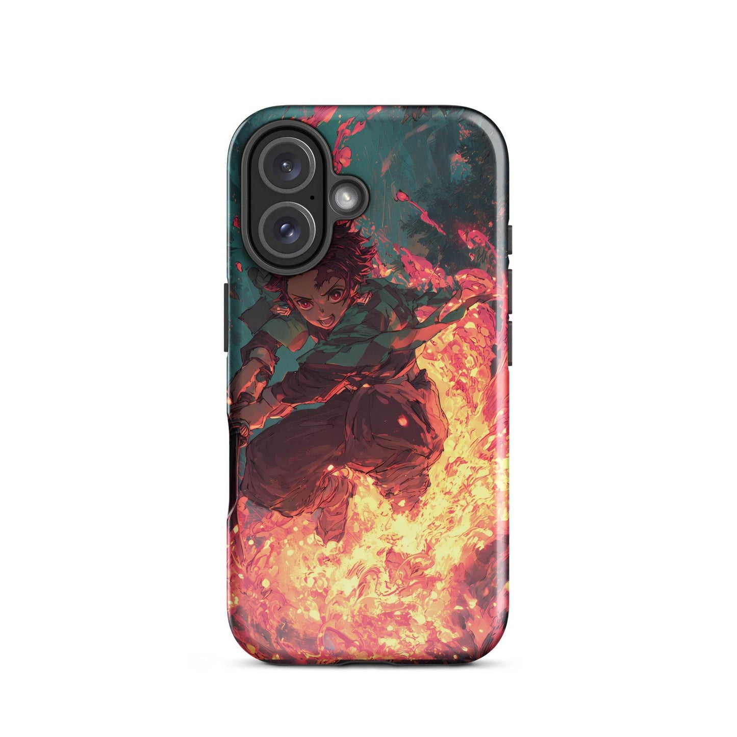 Tanjiro Kamado Hinokami Kagura, Demon Slayer Anime Tough Case for iPhone® - Chromavolt