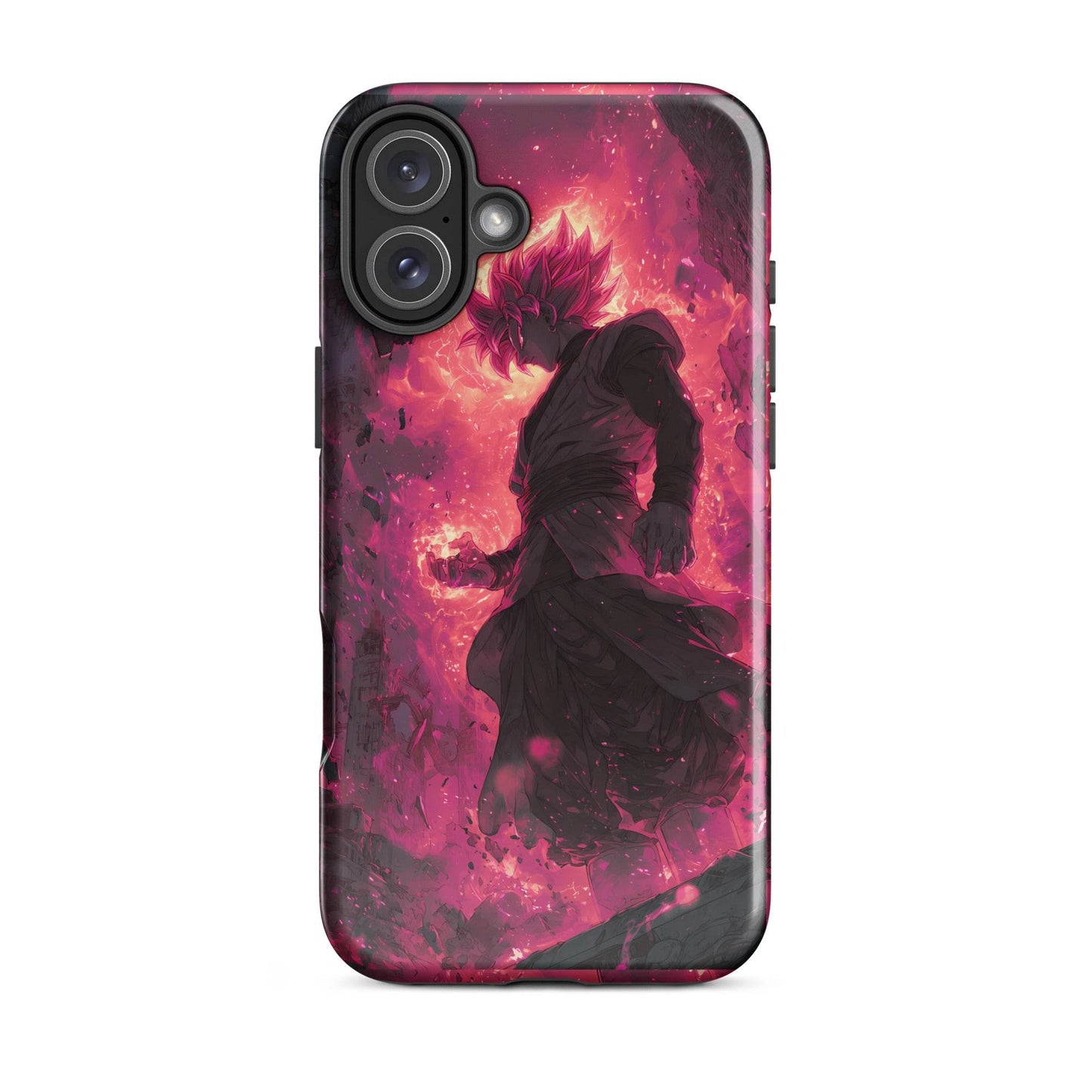 Zamasu Goku Black, Pink Rose Super Saiyan Dragon Ball Tough Case for iPhone® - Chromavolt