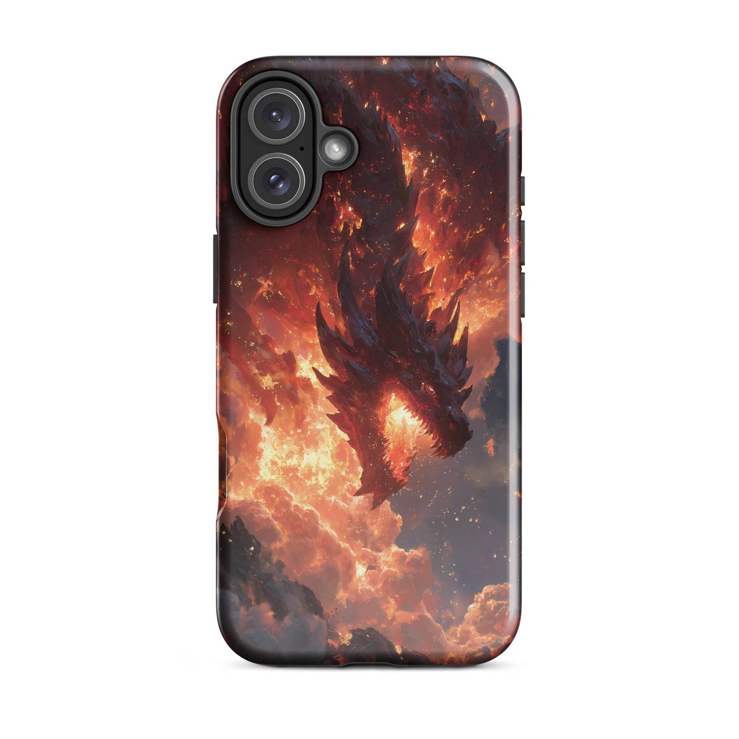Fire Dragon: The Inferno Sovereign Tough Case for iPhone® - Chromavolt