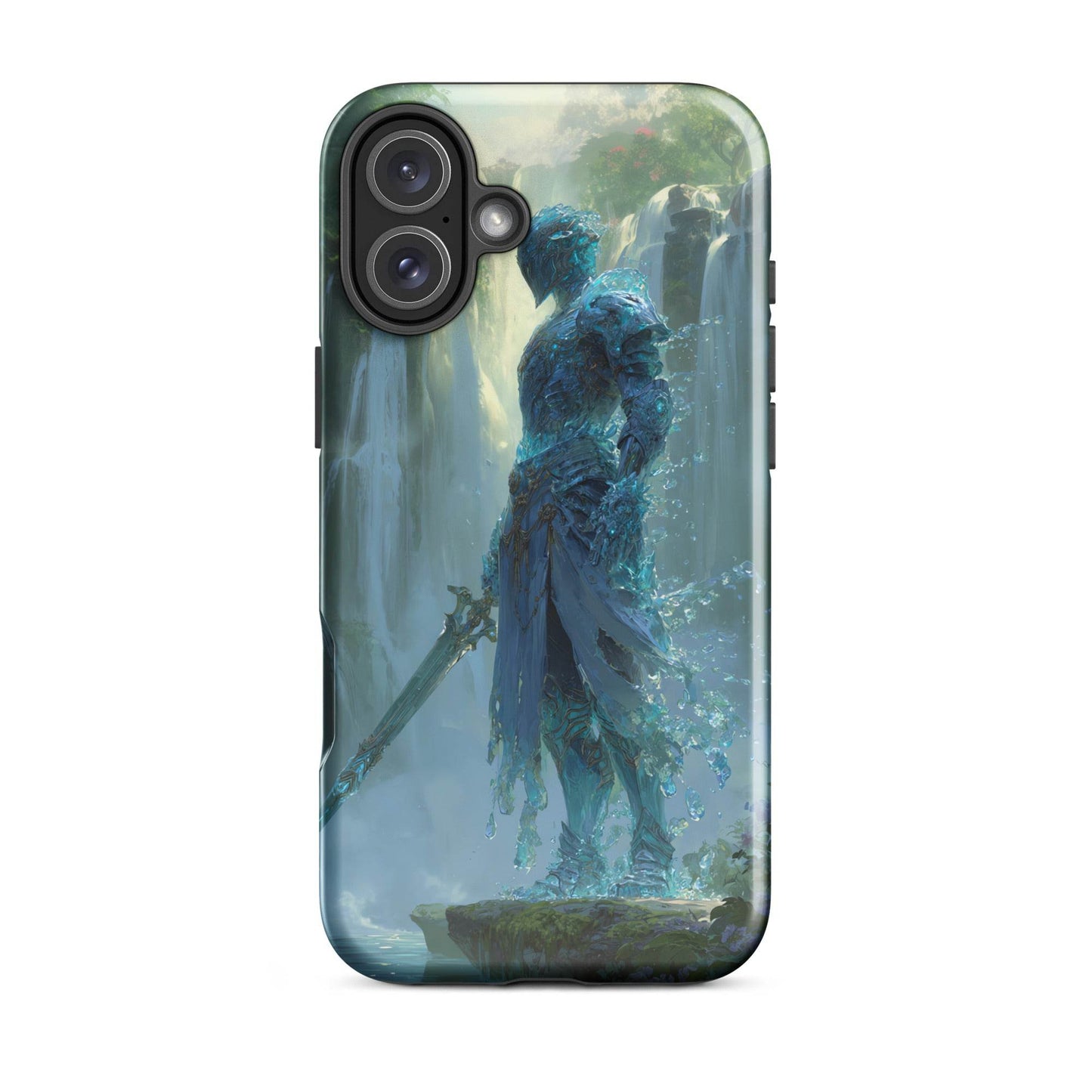 Water Elemental Knight, Original Anime Art Tough Case for iPhone® - Chromavolt